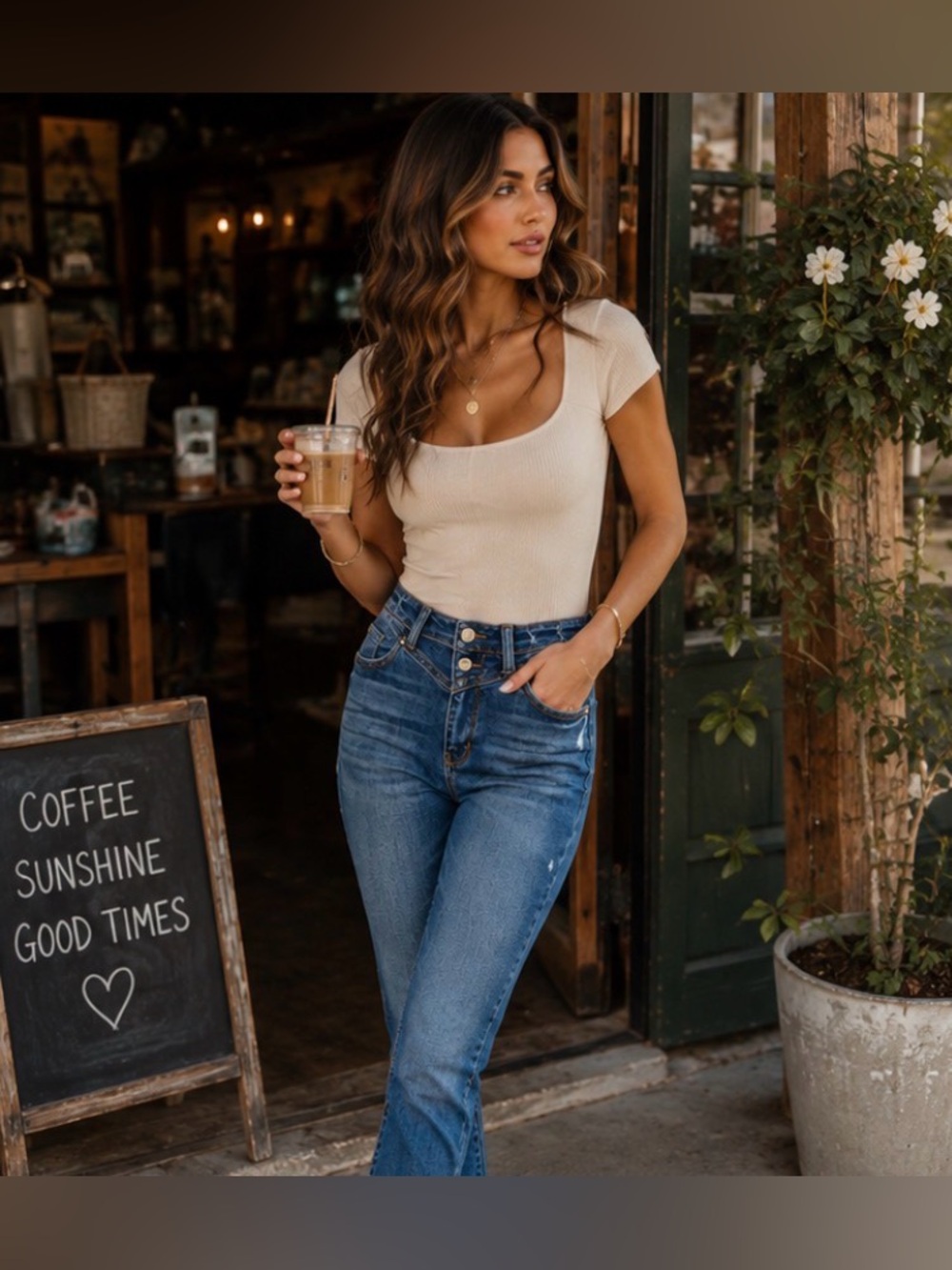 Judy Blue Wren Vintage Yoke Slim Fit Straight Jeans